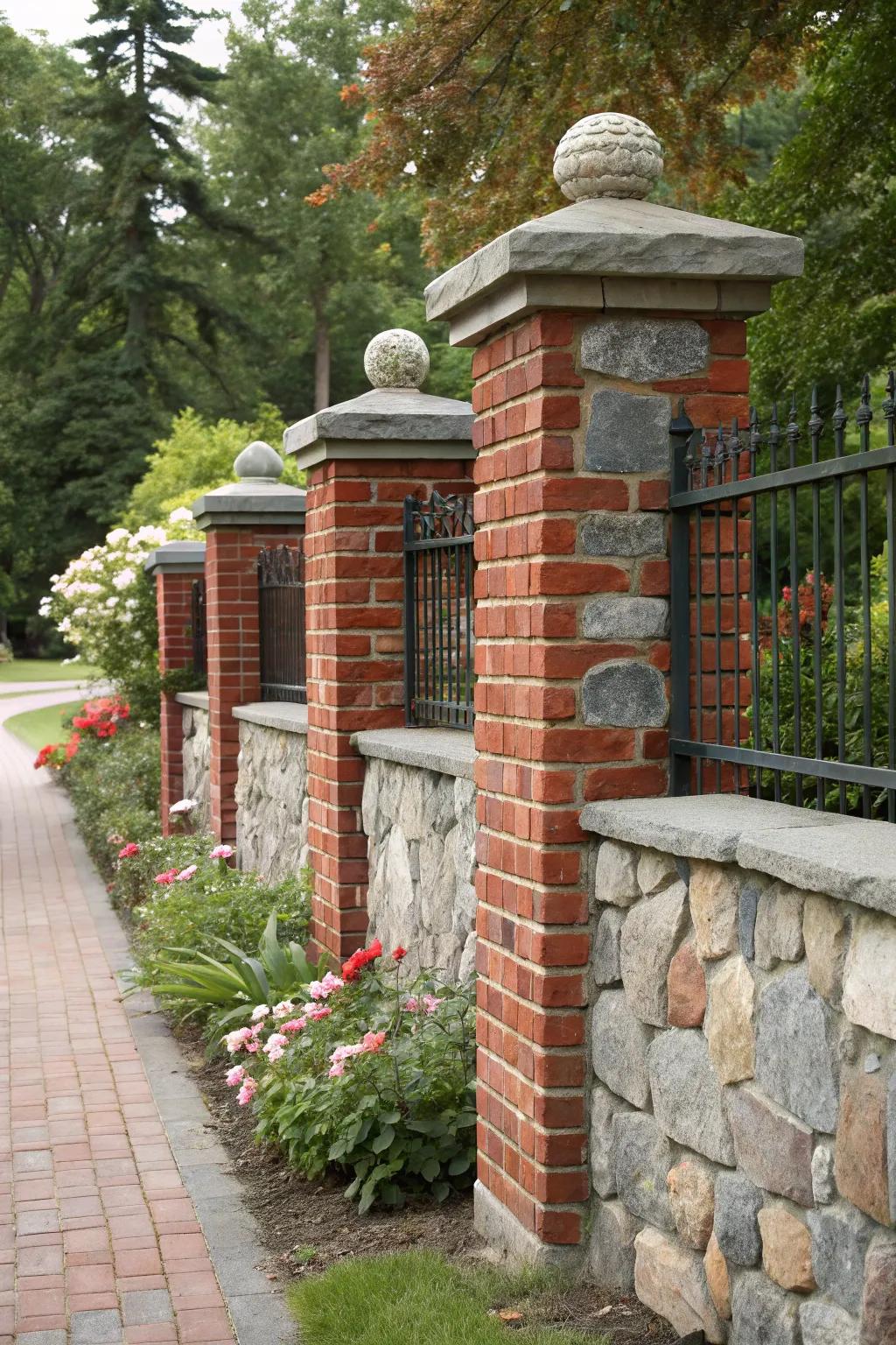 Stone details amplify texture and appeal to this masonry surround.