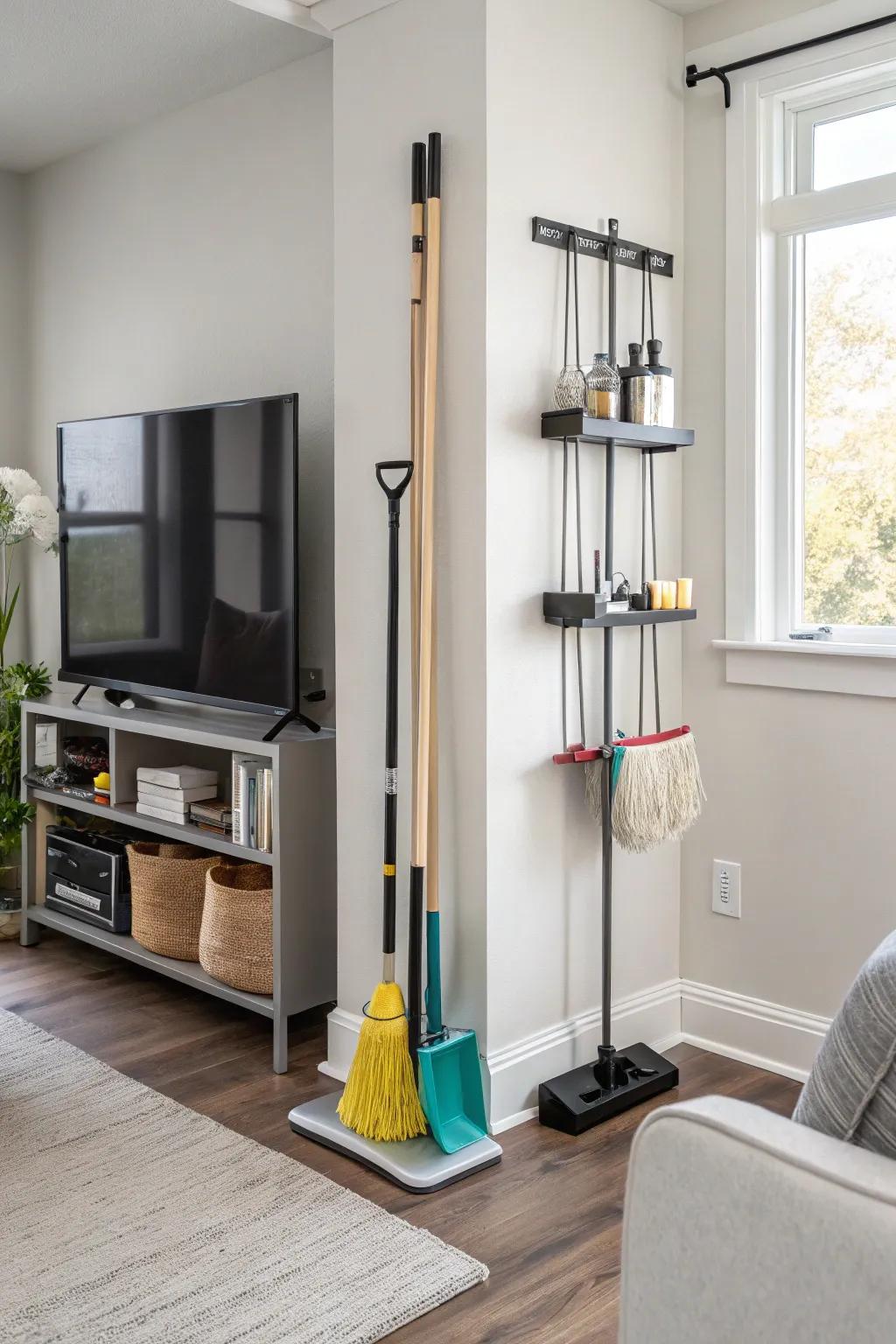 A clean design can integrate storage solutions into your overall decor.