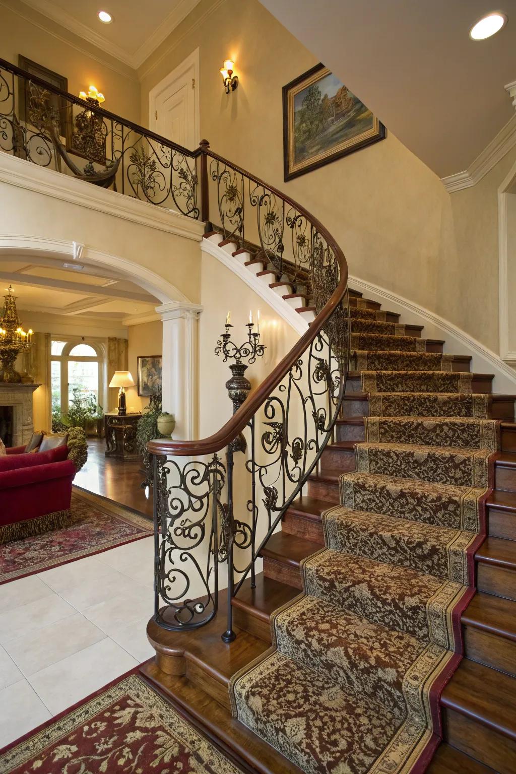 Banister designs that complement your carpet style.