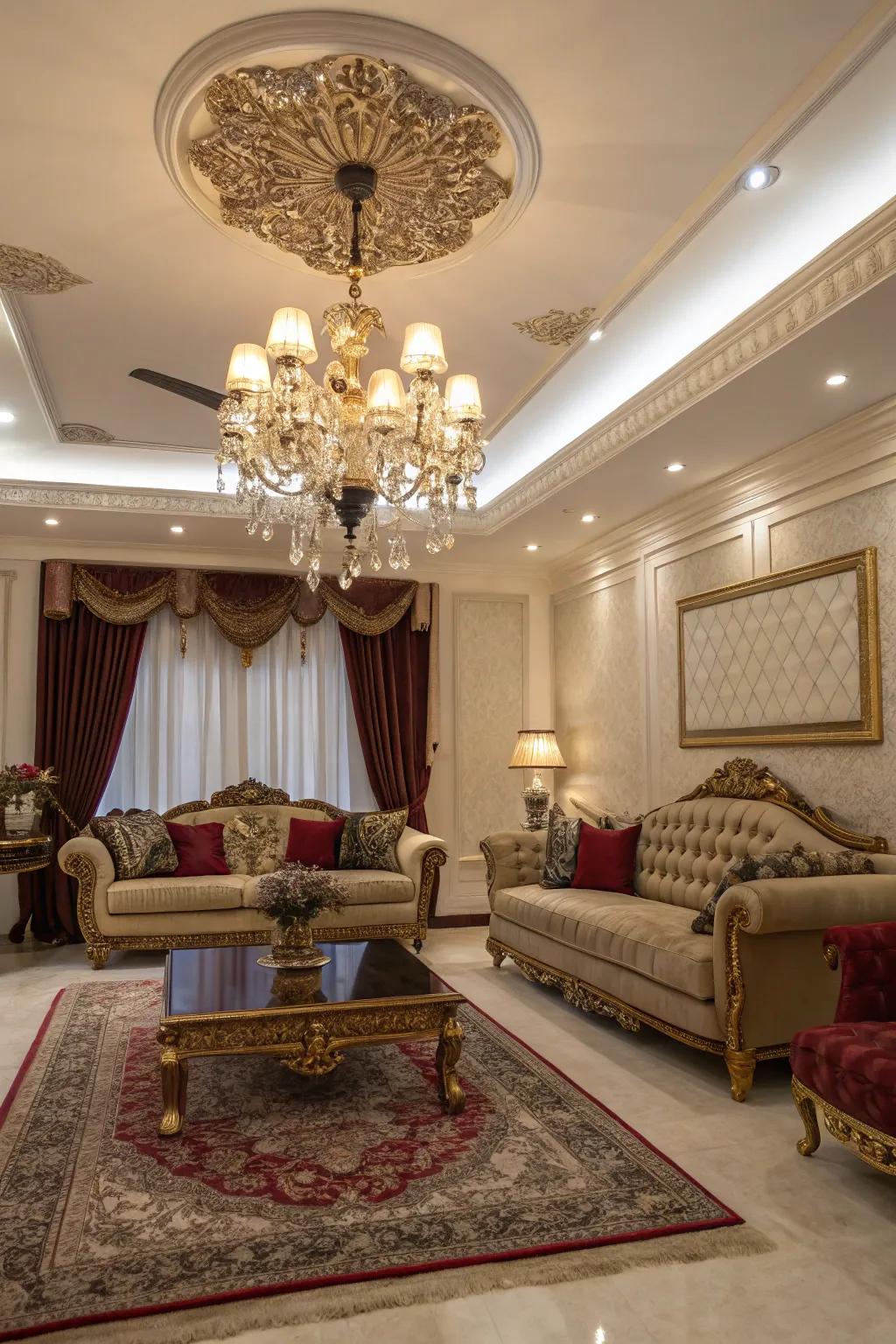 A fandelier unites elegance with cooling comfort.