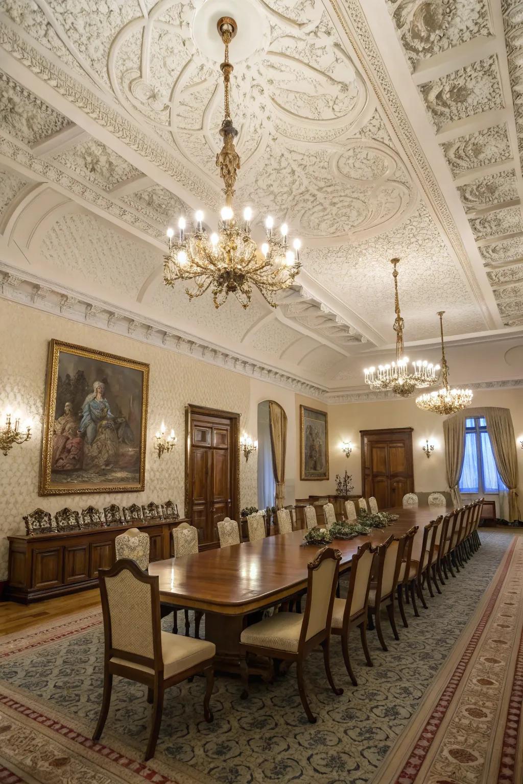 Elevate your space with the intricate beauty of lace ceiling texture.