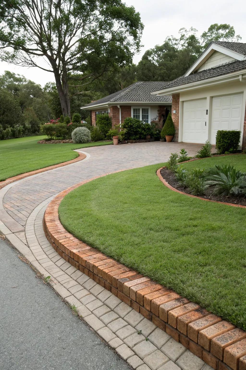 Decorative borders give your driveway definition and class.