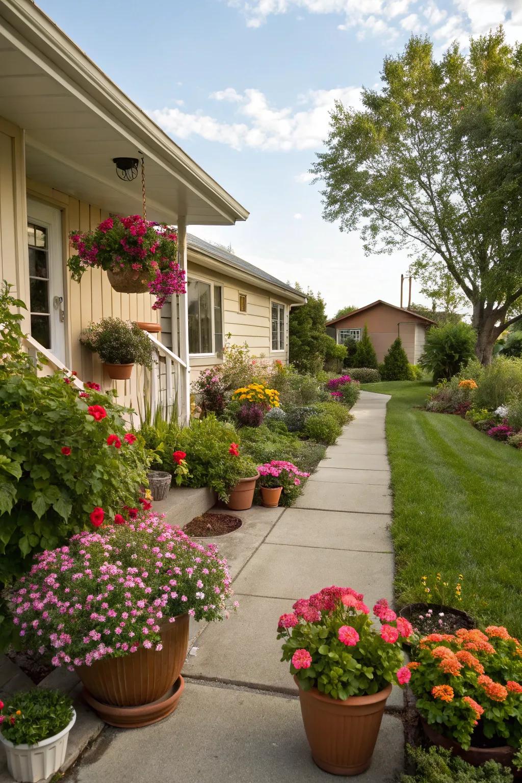 Individual pots are versatile and contribute instant charm.