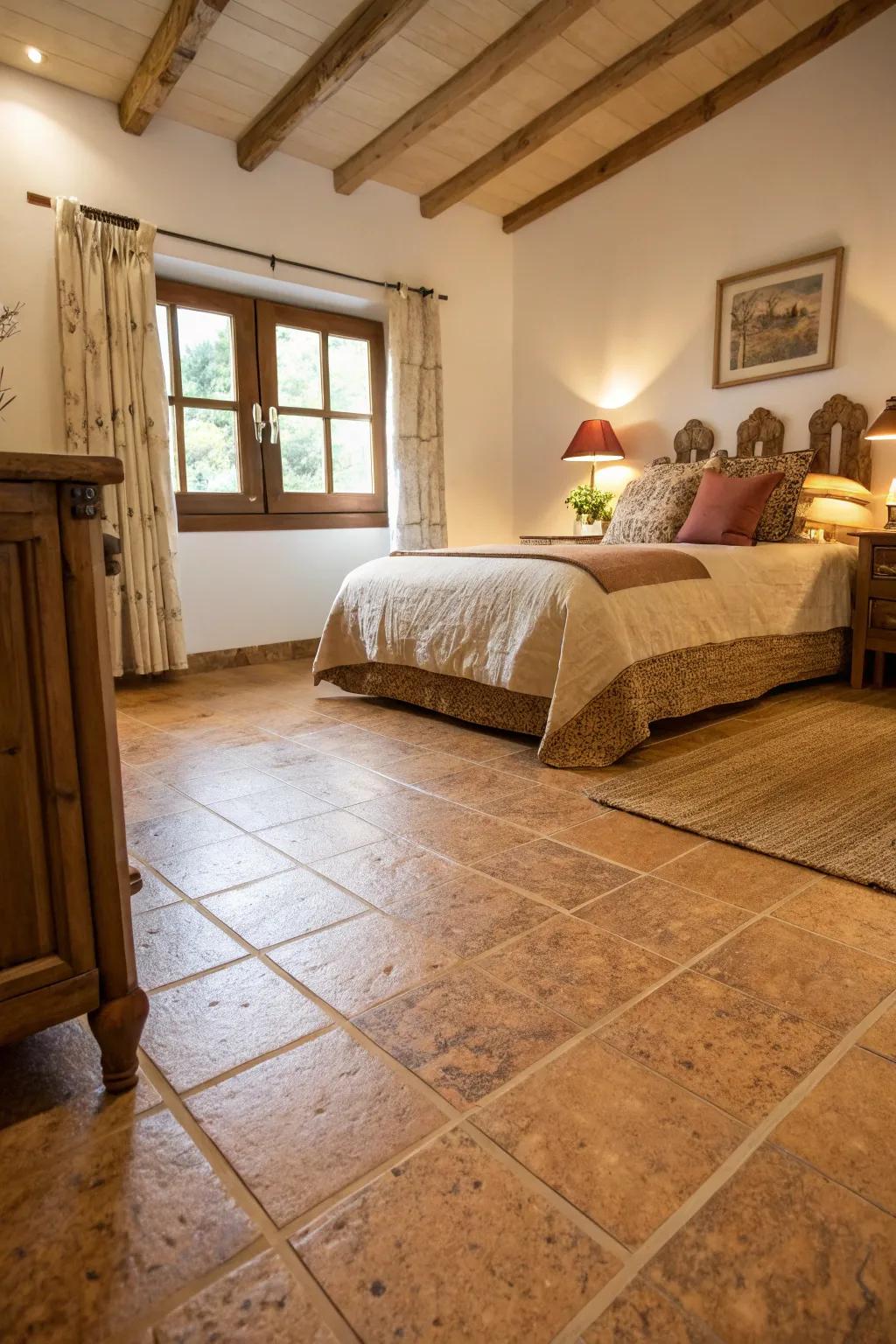 Cork flooring pairs comfort with eco-friendly advantages.