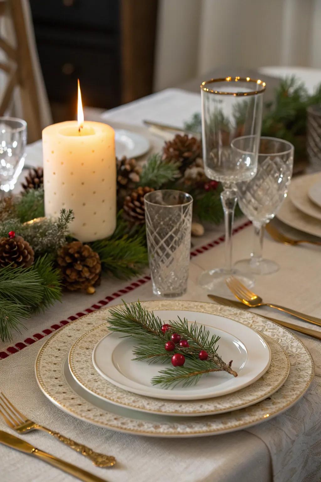 A dining arrangement primed for a celebratory repast.