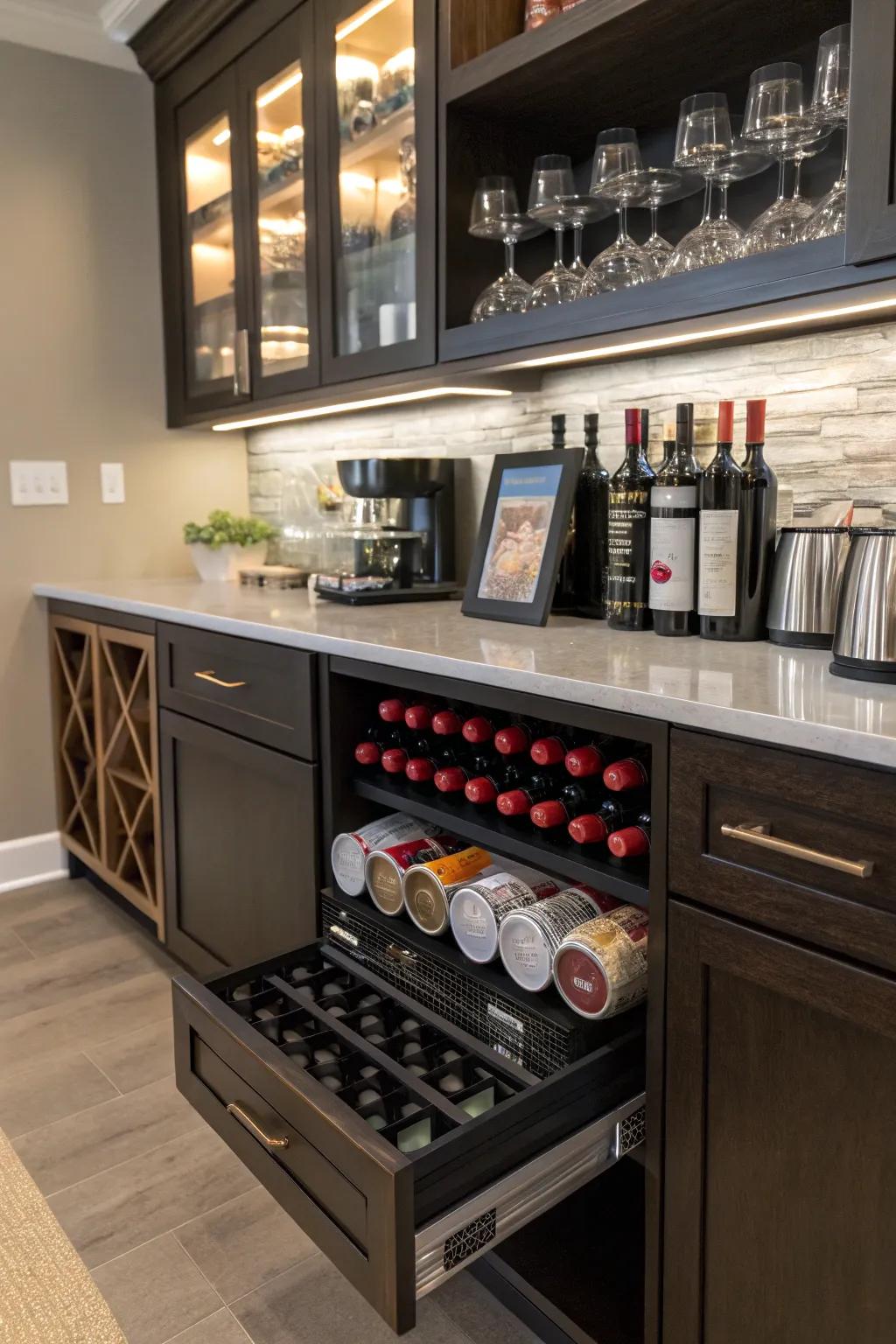 Clever organizing keeps your area neat and orderly.