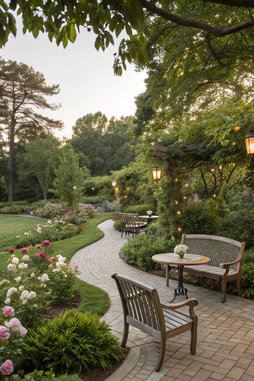 Seating areas promote rest and social time.
