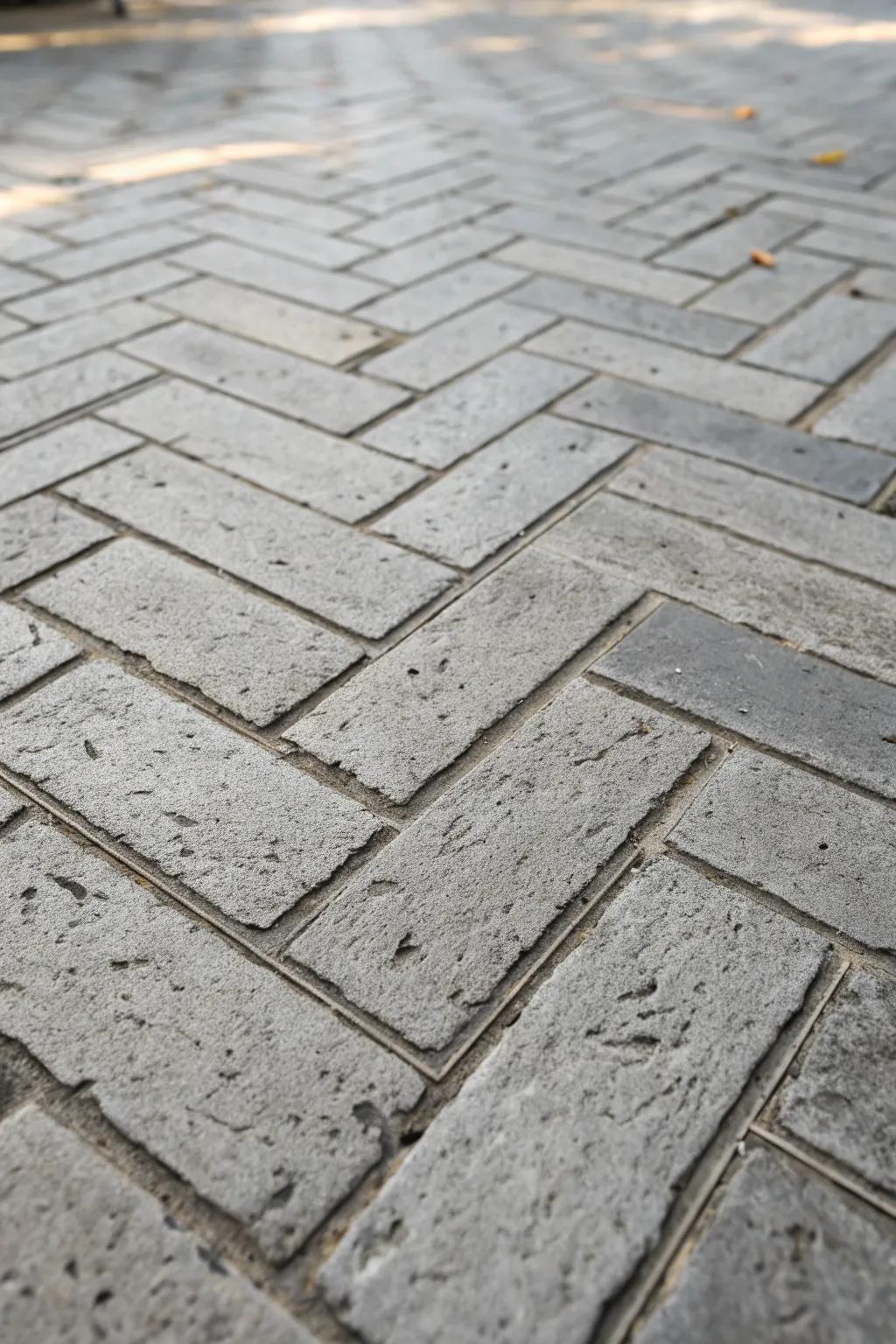 Textured patterns add depth and elegance to concrete flooring.