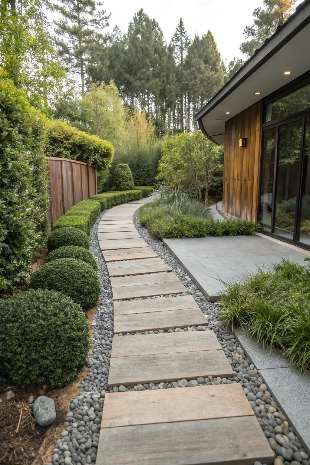 Uncover interesting contrasts by combining various materials.