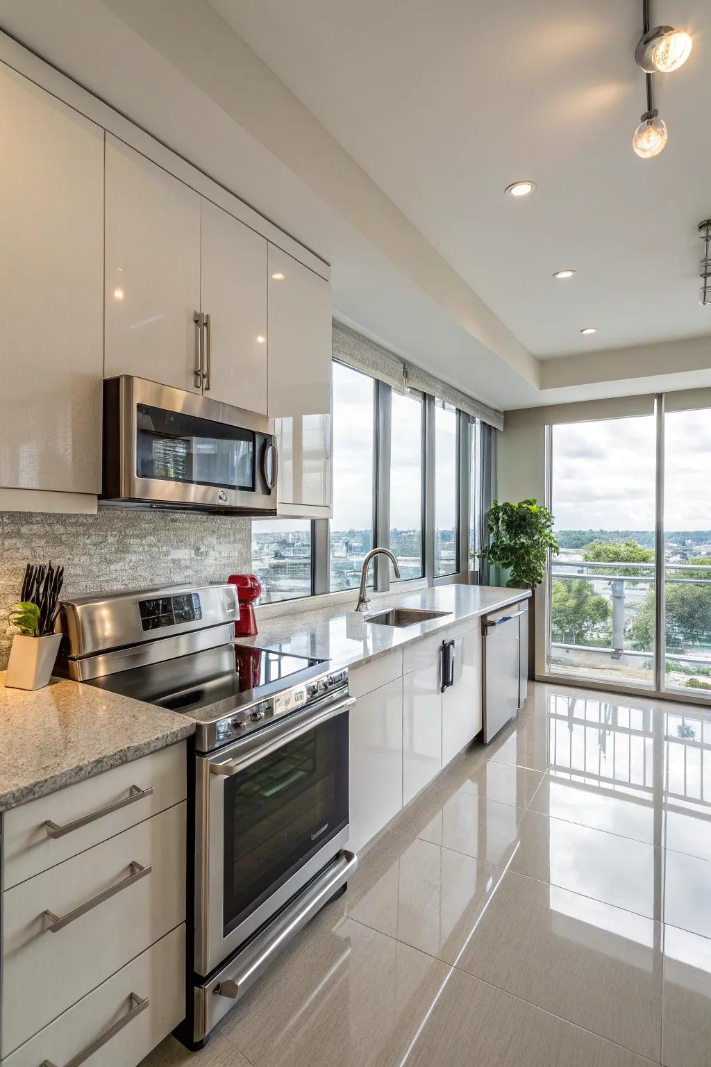 Superior grade surfaces introduce opulence and toughness to your cooking area.