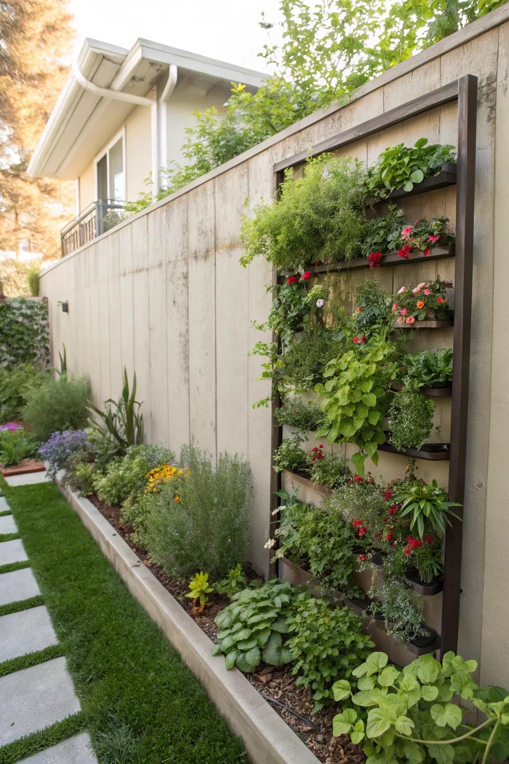 Vertical gardens are perfect for making the most of available space.