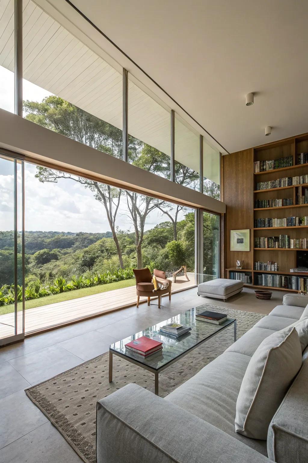 Expansive interiors maximize light and space.