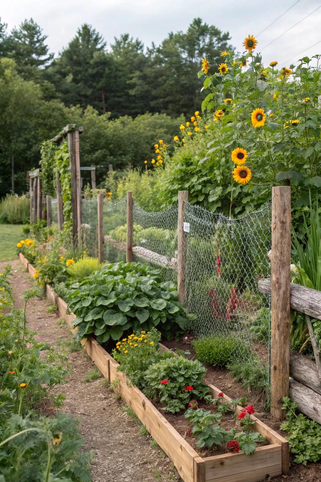 Natural timber and webbing linkage: a gardener’s best friend for both flair and utility.