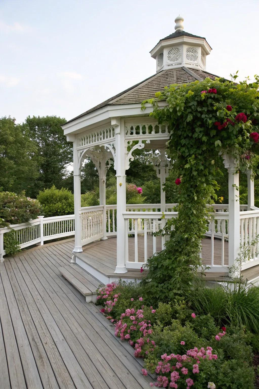 Gazebos offer elegant shelter and serve as a focal point for any outdoor space.