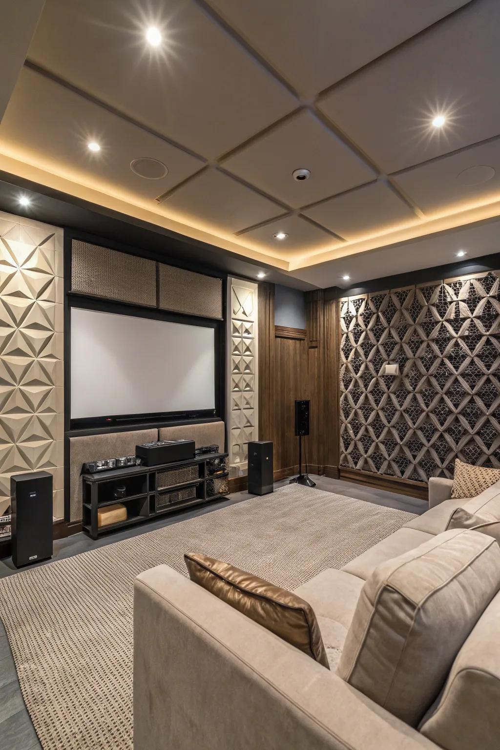 Sound decor panels improve the look and sound.