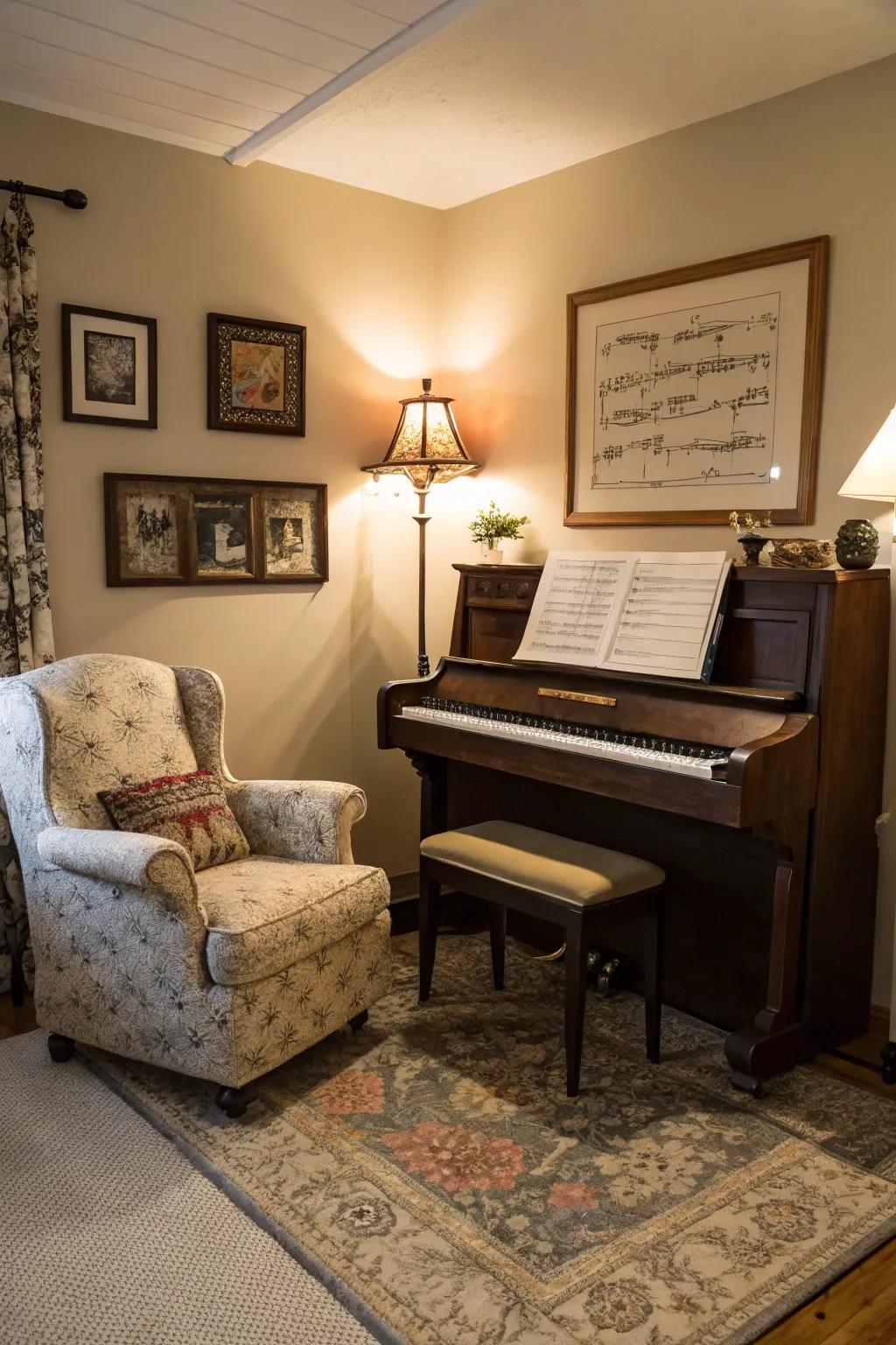 Comfortable seating encourages unwinding.