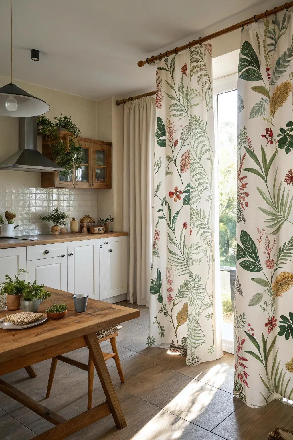 Foliage-inspired prints bridge the outdoors with the indoors.