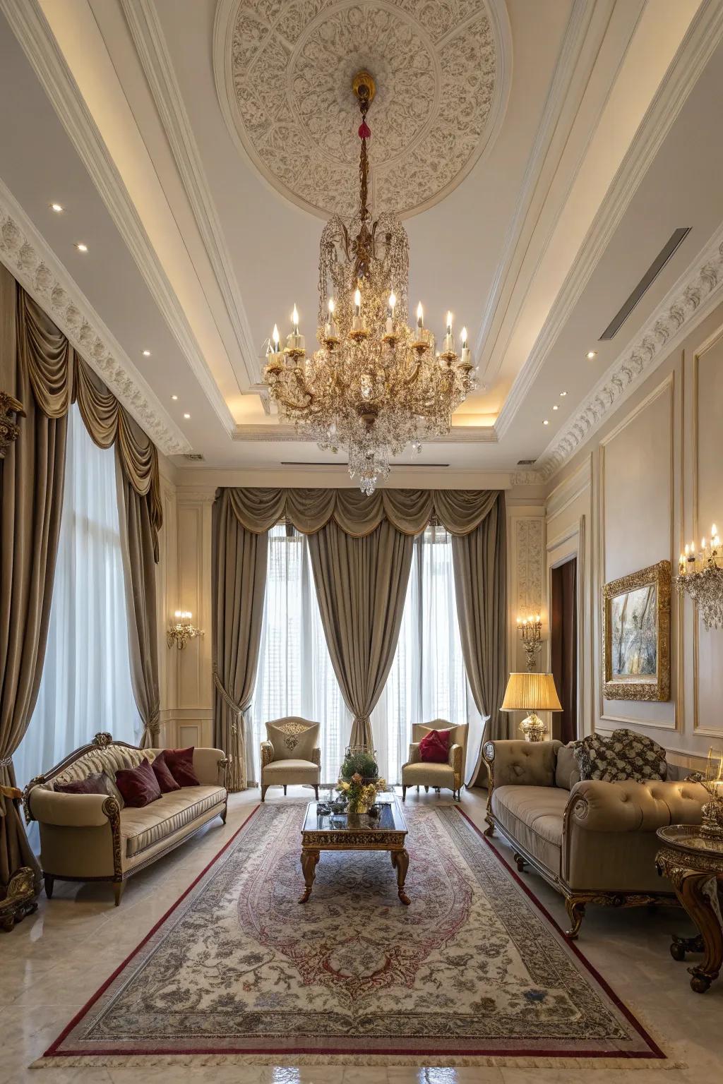 Ceiling-to-floor window coverings can elevate the grandeur of any space.