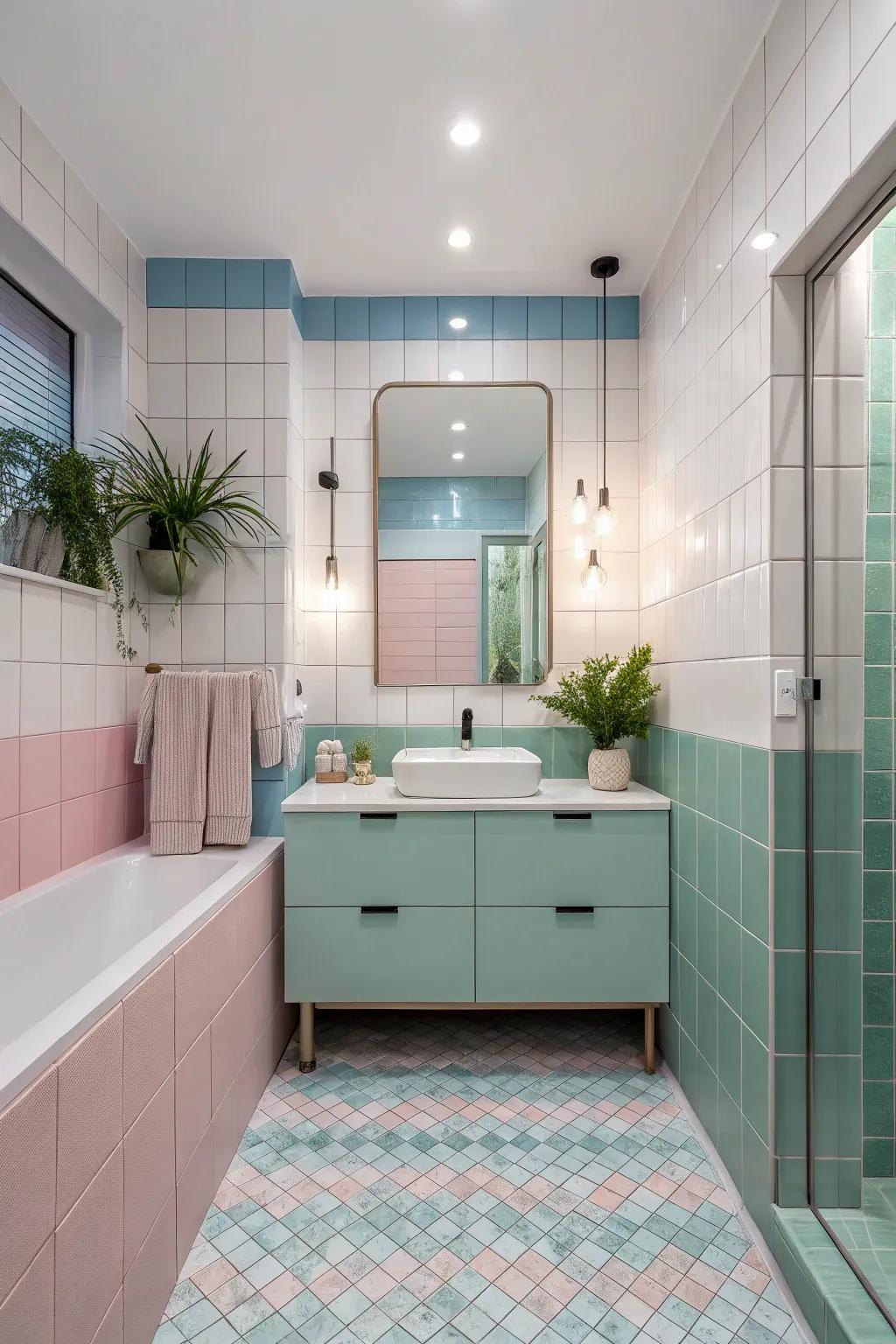 Muted hues have the ability to transform your bathroom into a soothing getaway.