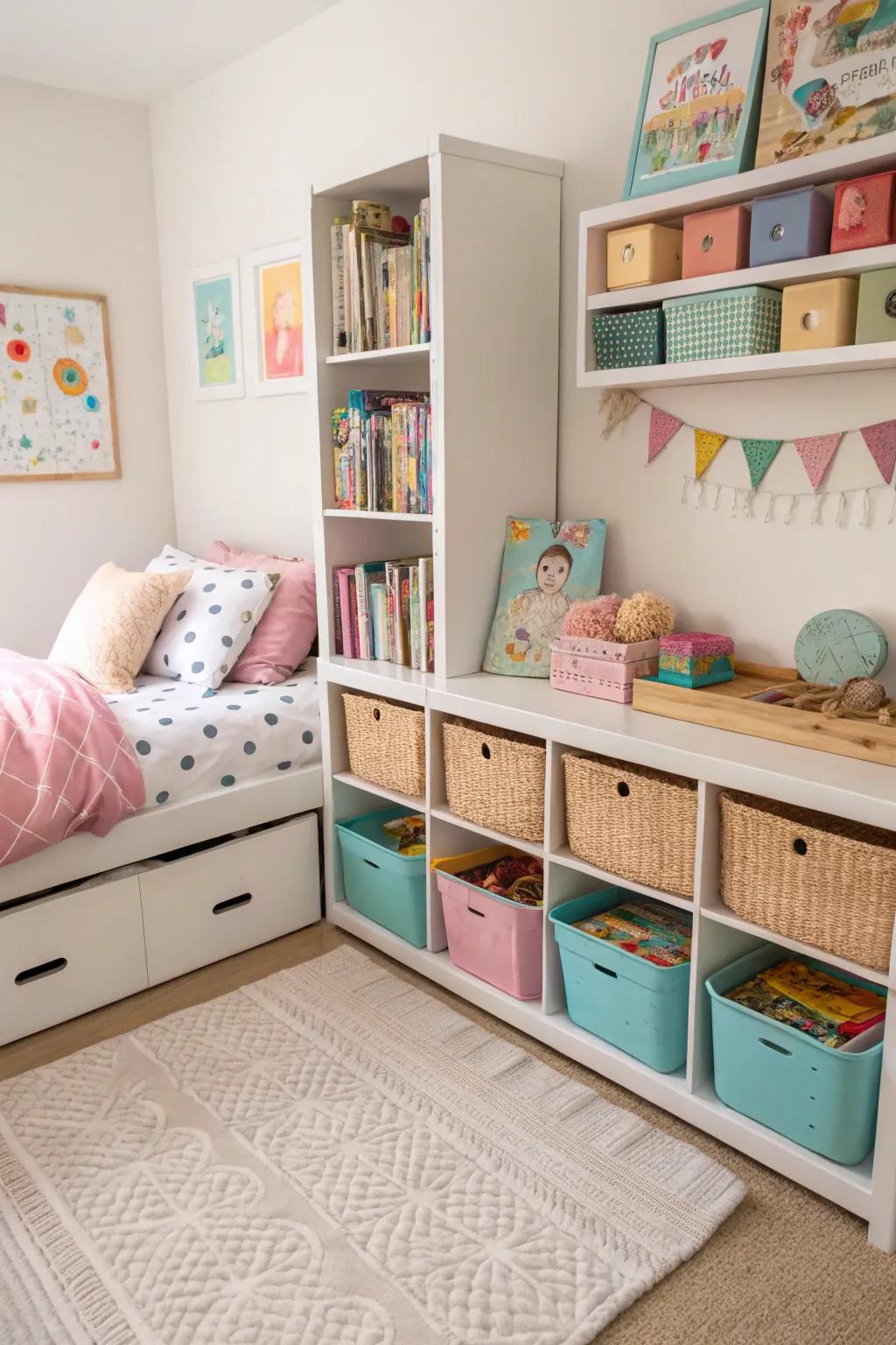 Stylish and sensible storage solutions for a clutter-free environment.