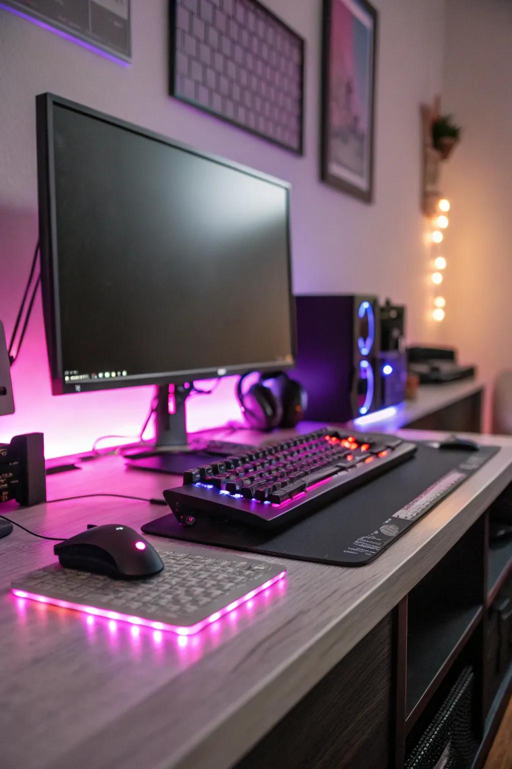 RGB lighting adds dynamic flair to your PC setup.