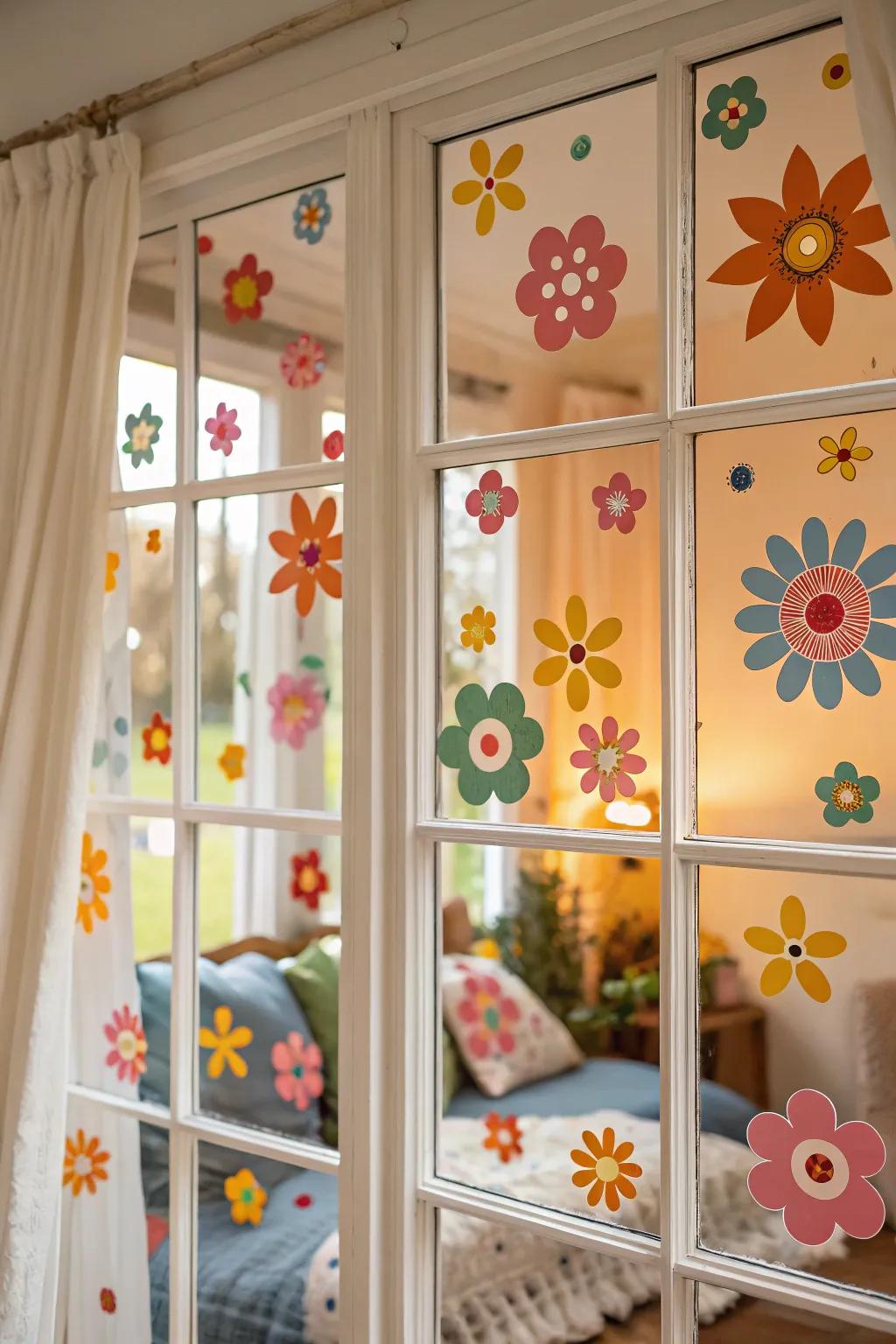 Window clings bring a splash of color and unique personality to windows.