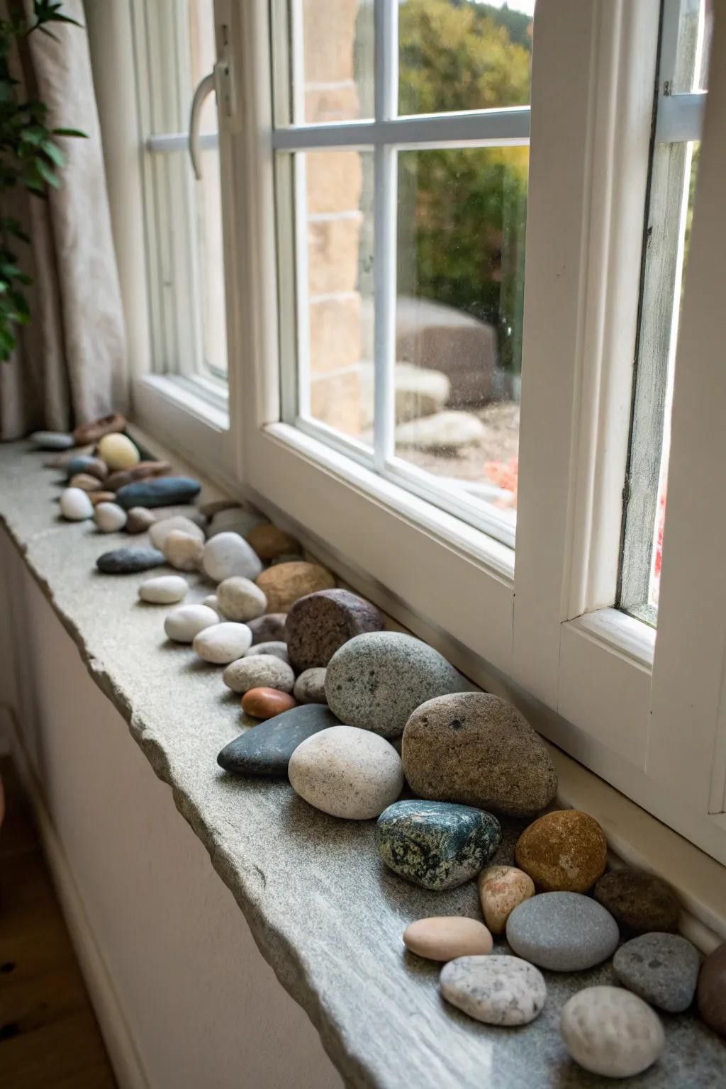 Showcase your creativity using creative stone exhibits.