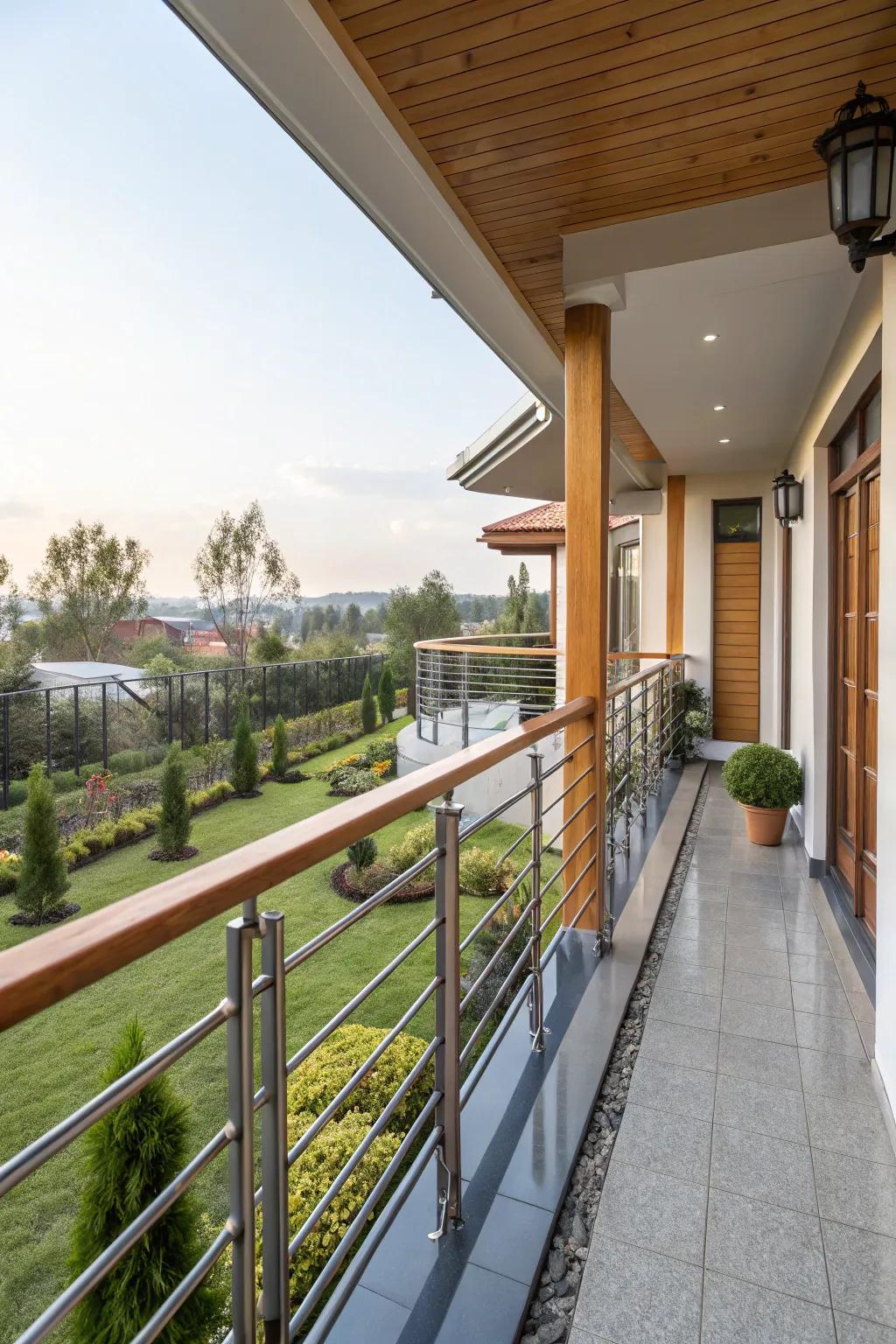 Create visual interest with mixed materials.