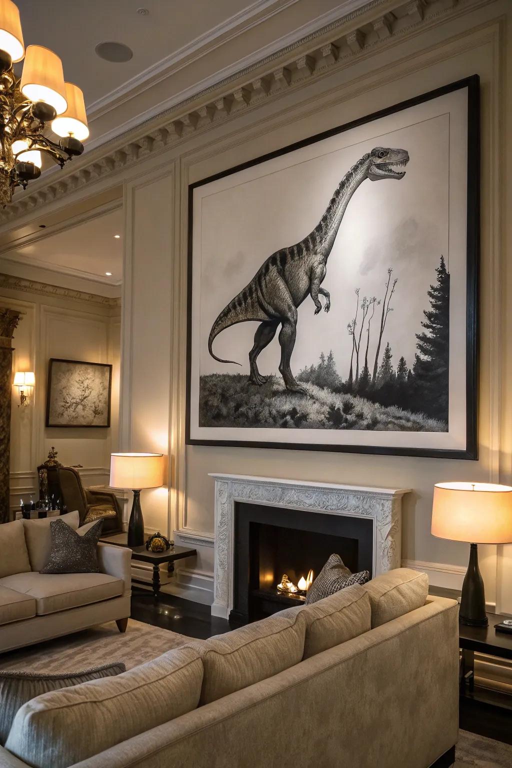 Sleek and contemporary single-color creature artwork