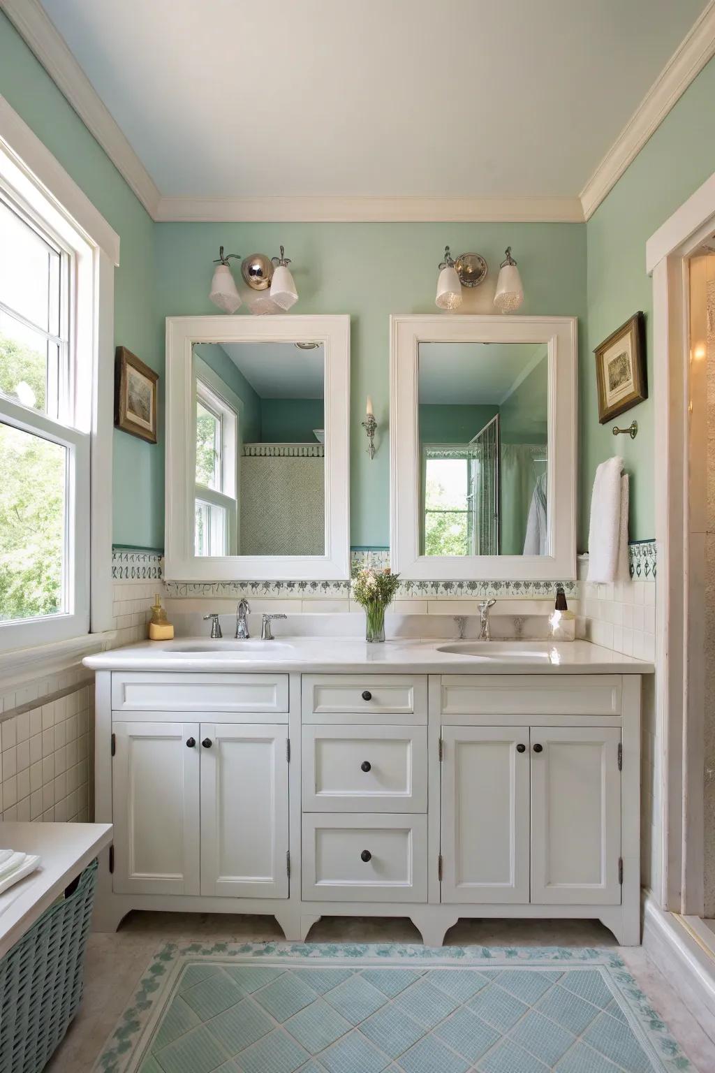 Bright tones contribute to a spacious, airy ambiance.