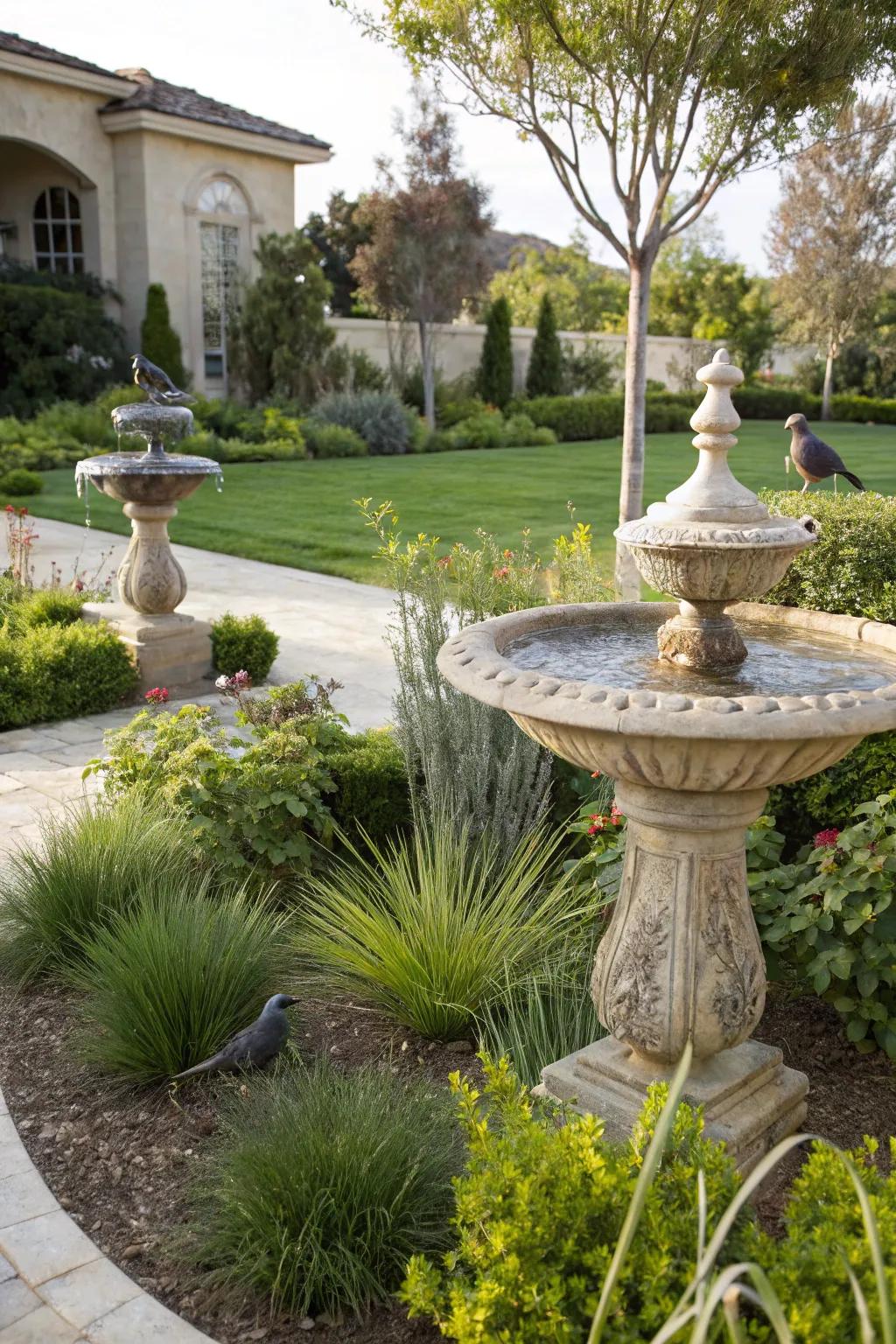 Ornamental details introduce allure and flair to any garden setting.