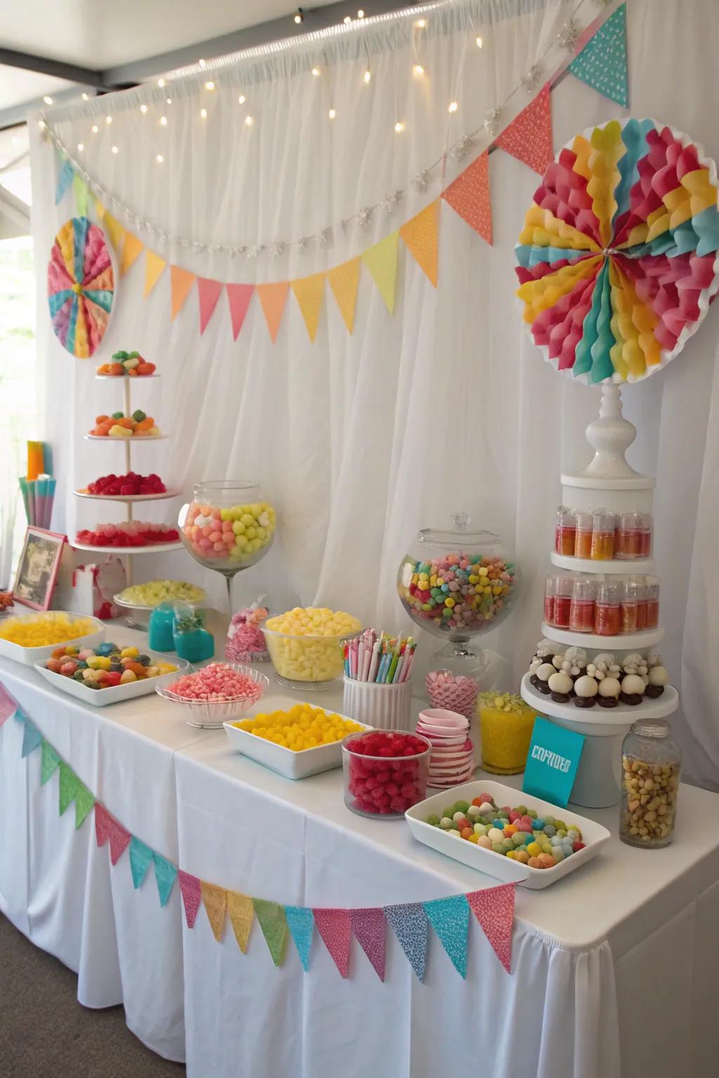 A thematic display enhancing the sweet arrangement.