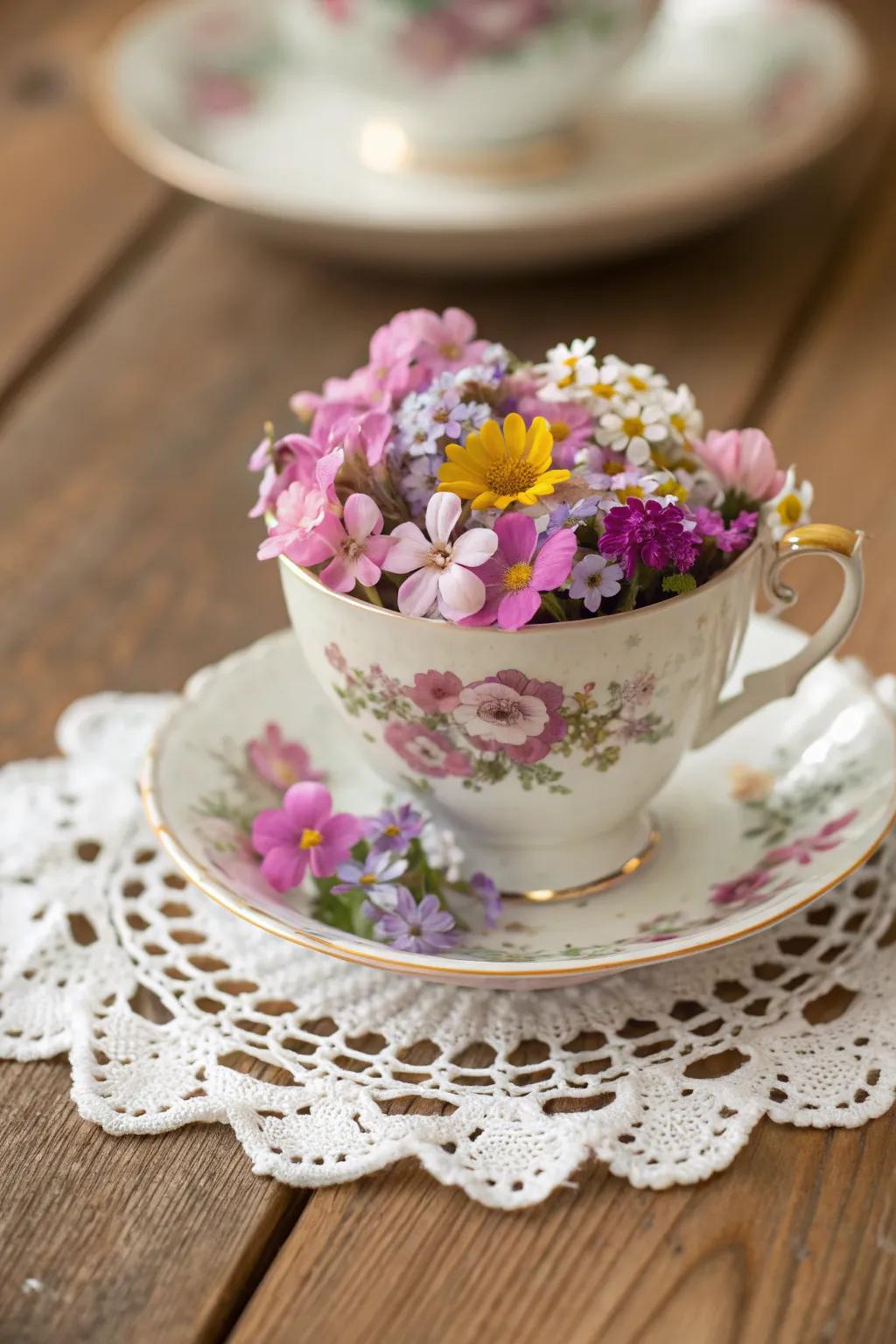 Distinct vessels append uniqueness to floral presentations.