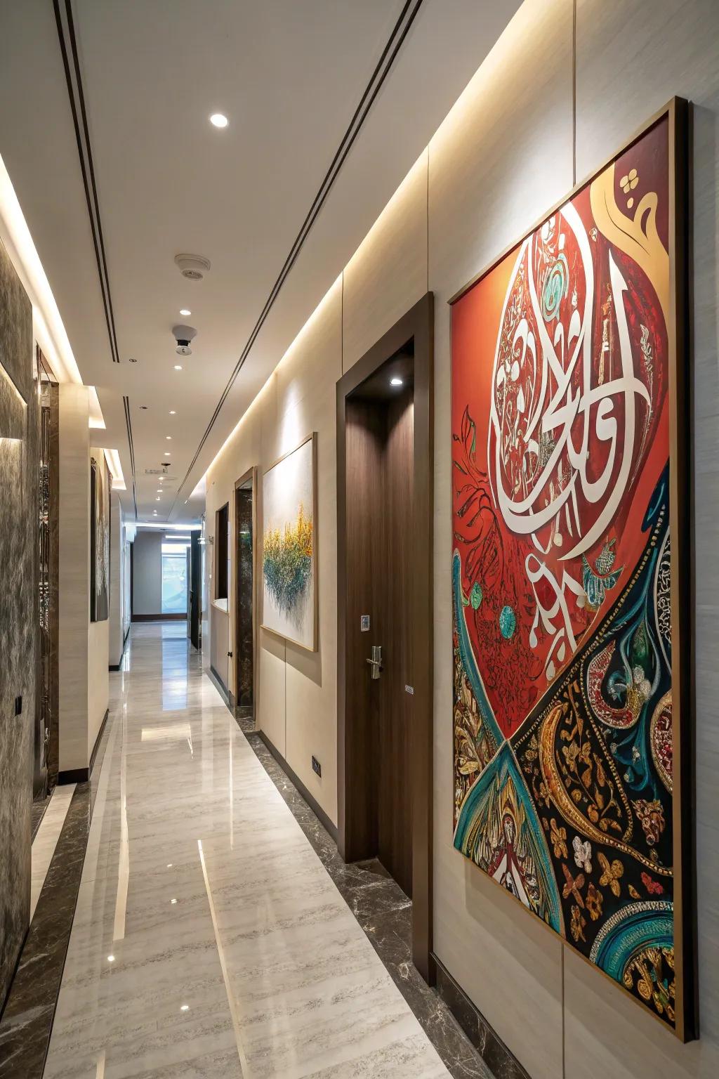 Non-figurative Islamic art presents a contemporary variation on conventional subjects.