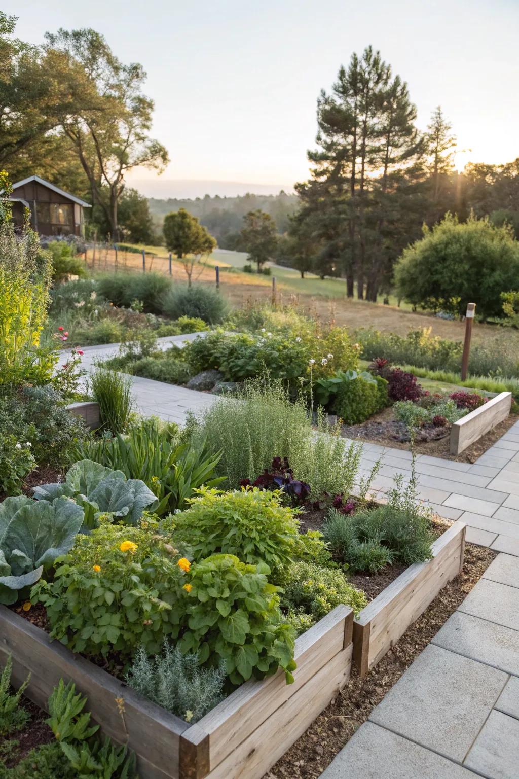 Native plants merge smoothly with the natural landscape.