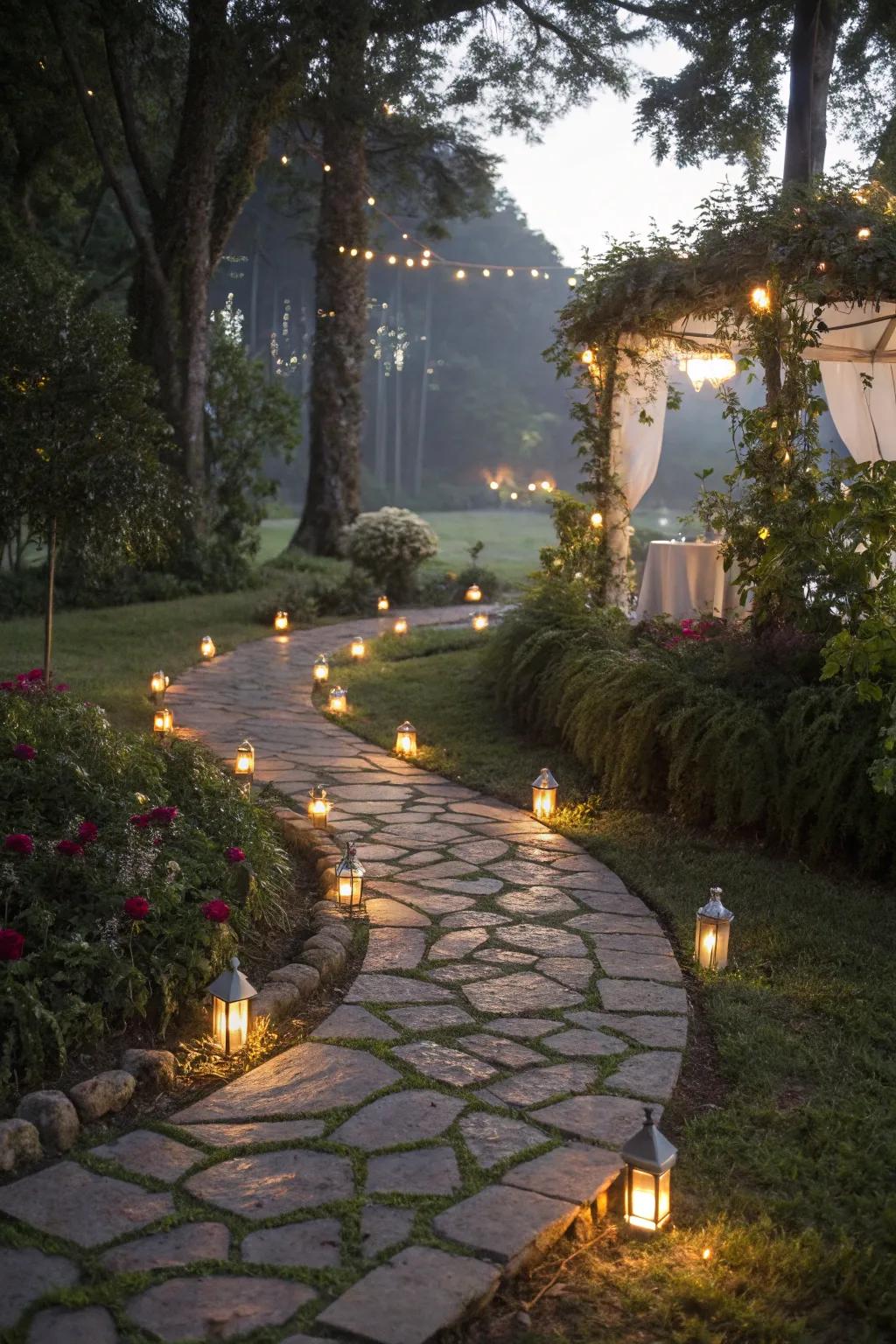 Magical paths guide guests throughout your enchanted garden.