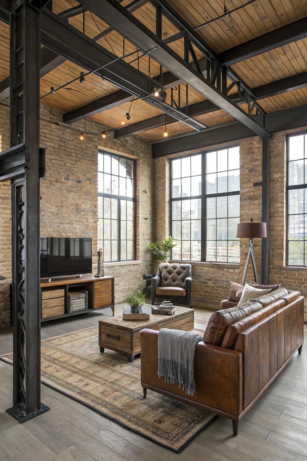 Combining different materials to achieve a modern ambiance.