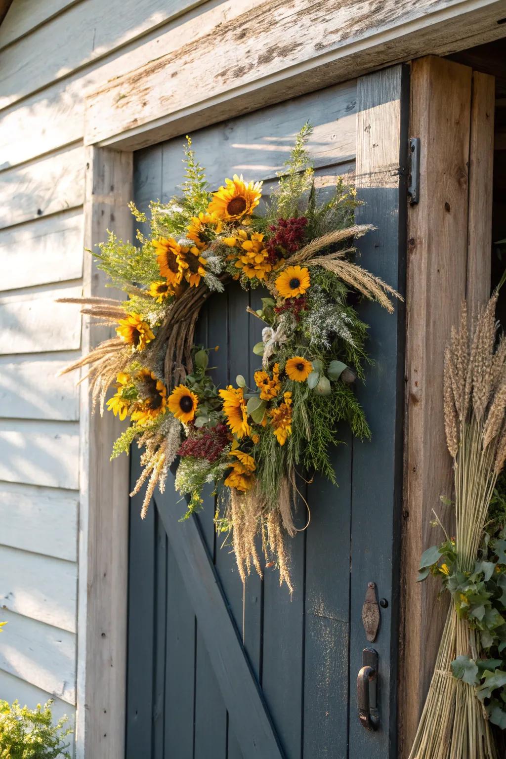 Heliopsis and triticum usher in the core of harvest to your doorstep.