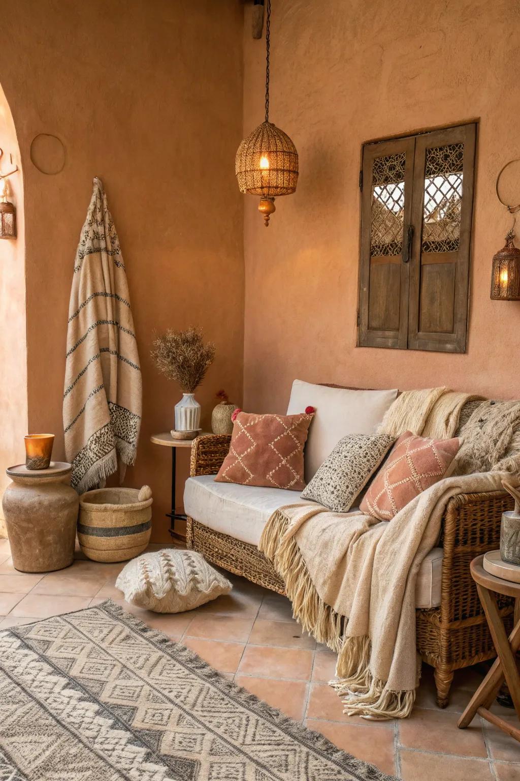 Warm colors add a cozy and inviting atmosphere.