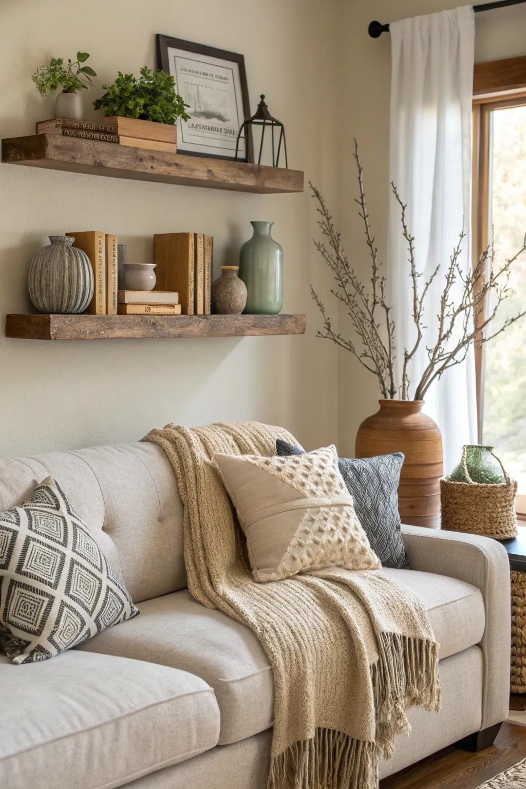 Combining textures generates an engaging visual allure.