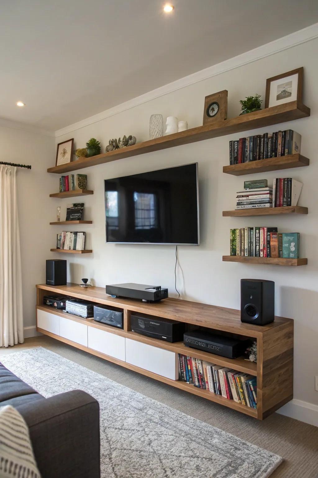 Maintain organization with integrated media solutions on your wall mounts.