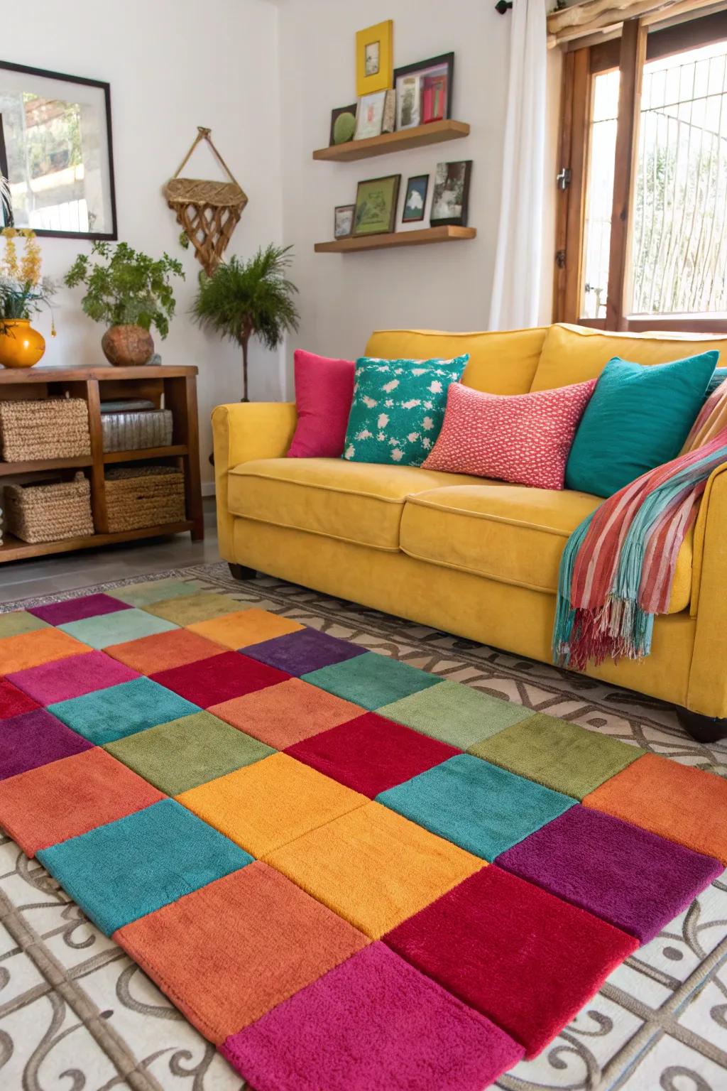 Colorful doormats can effortlessly bring cheer and energy to any area.