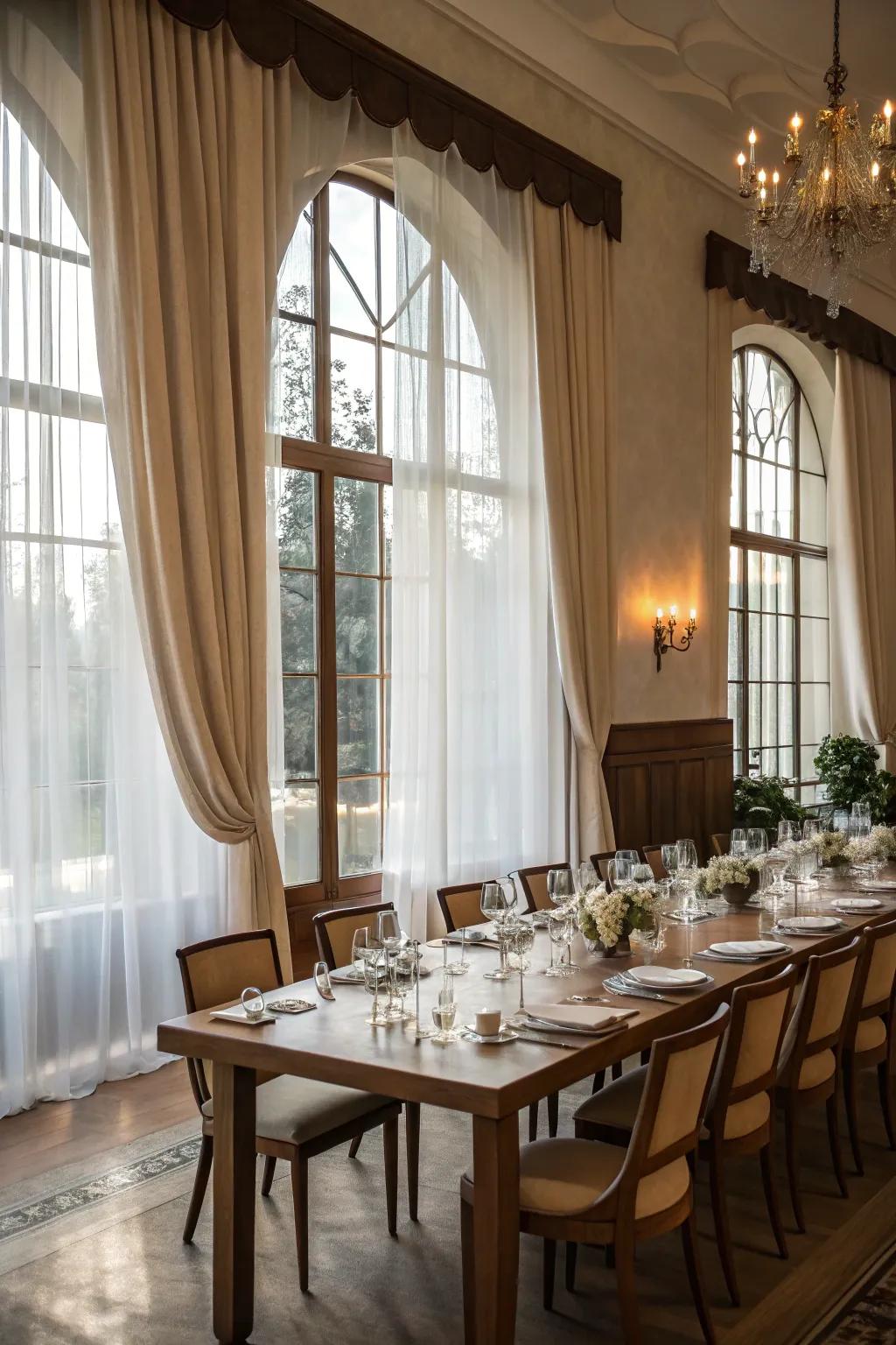 Natural light enhances the brightness and vibe of the dining area.