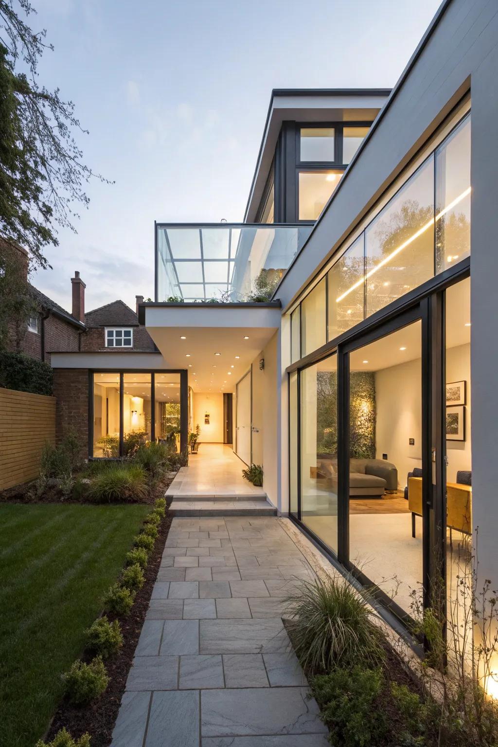 An inventive light shaft improving natural illumination.