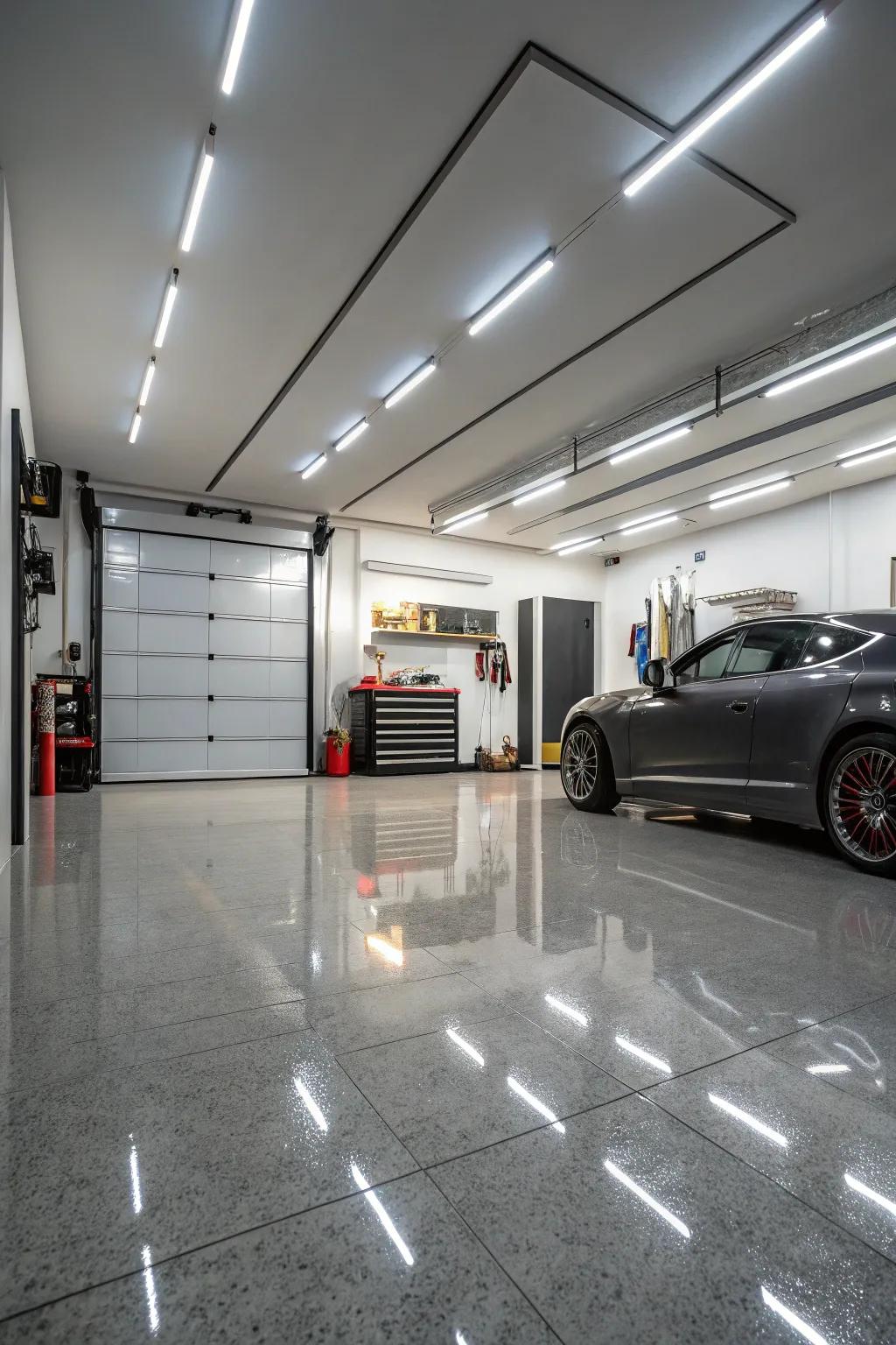 Achieve a sleek and contemporary look in your garage.
