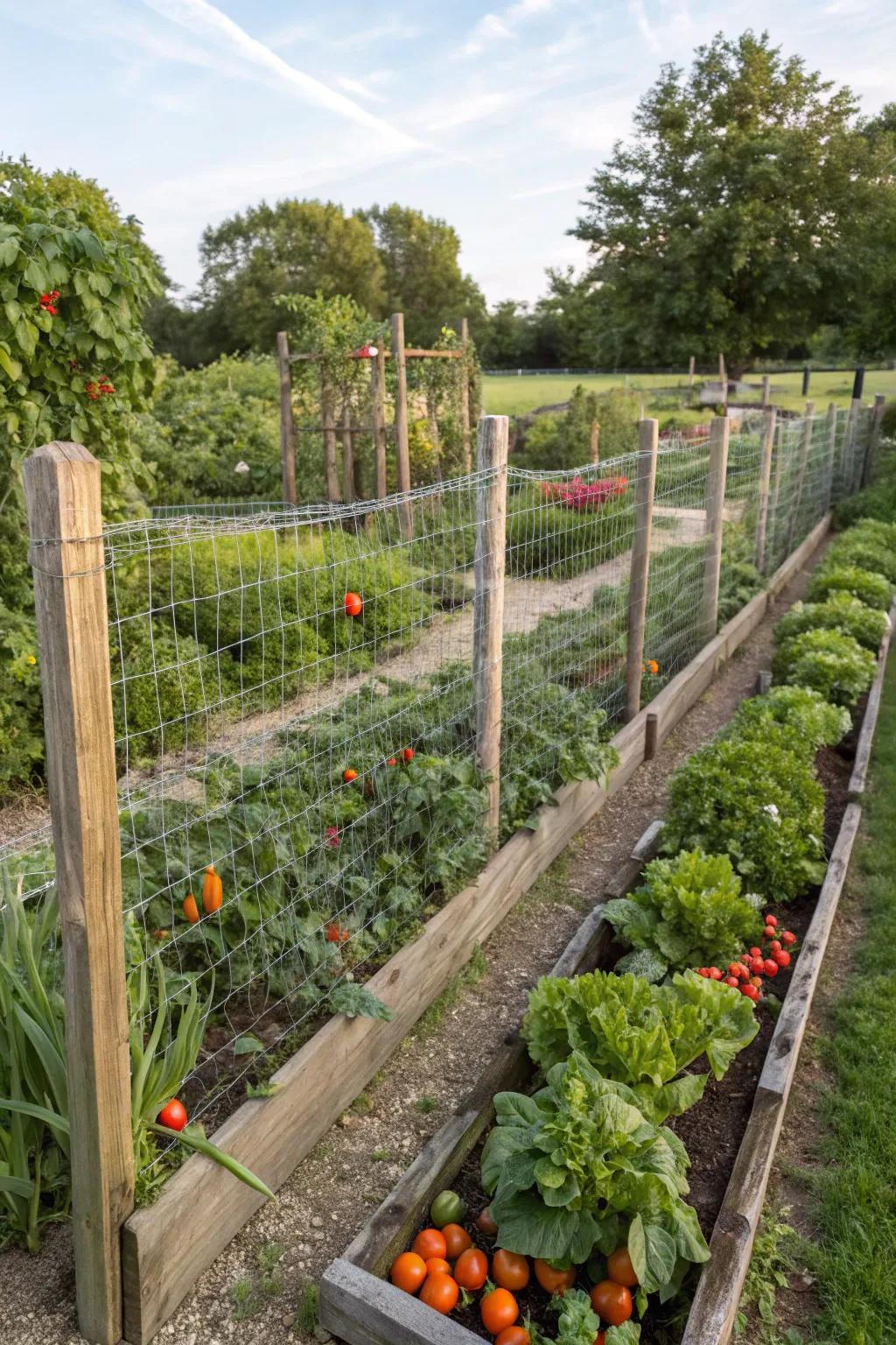 A protected garden offering both security and flair.