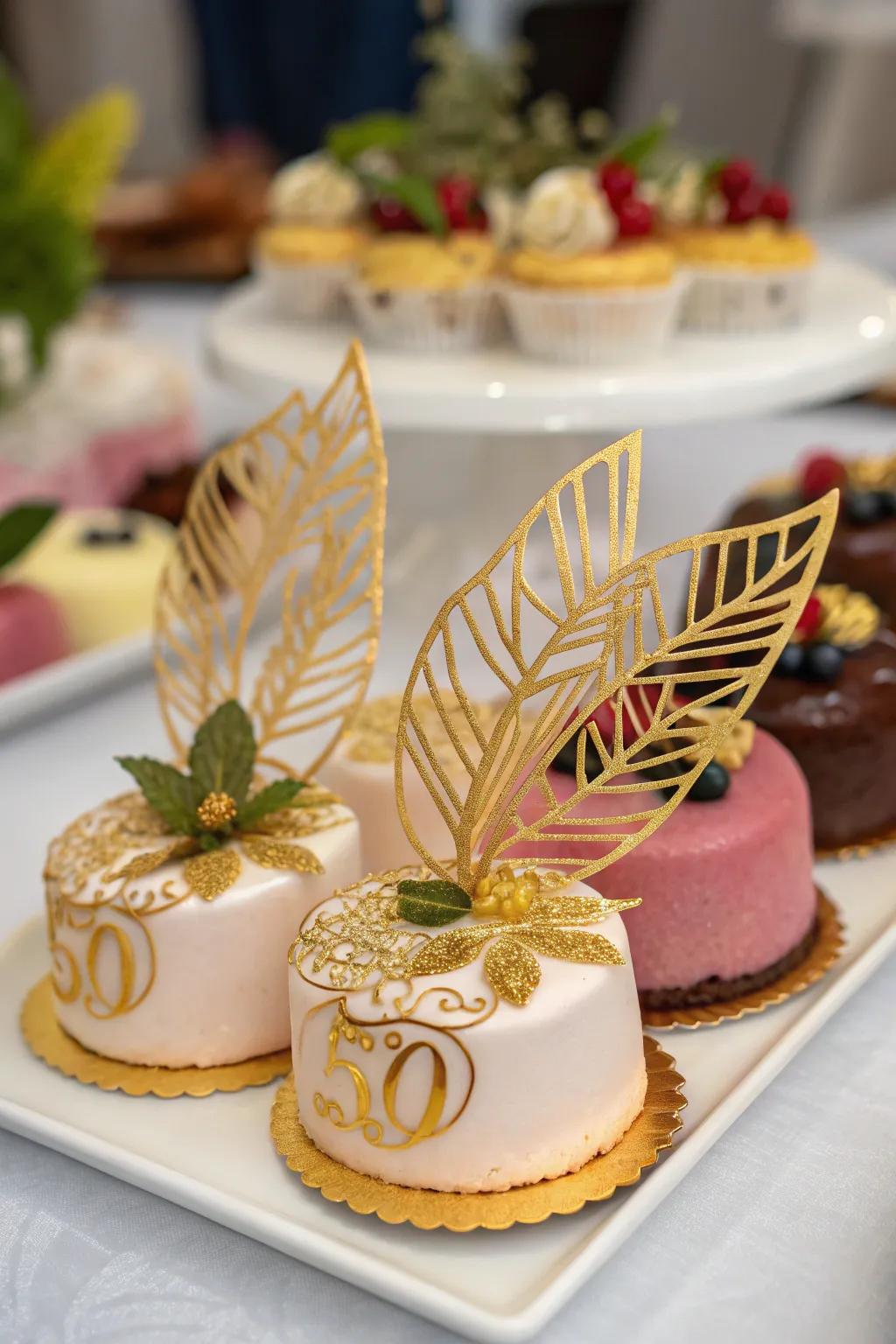 Gold leaf desserts introduce an element of luxury and sophistication.