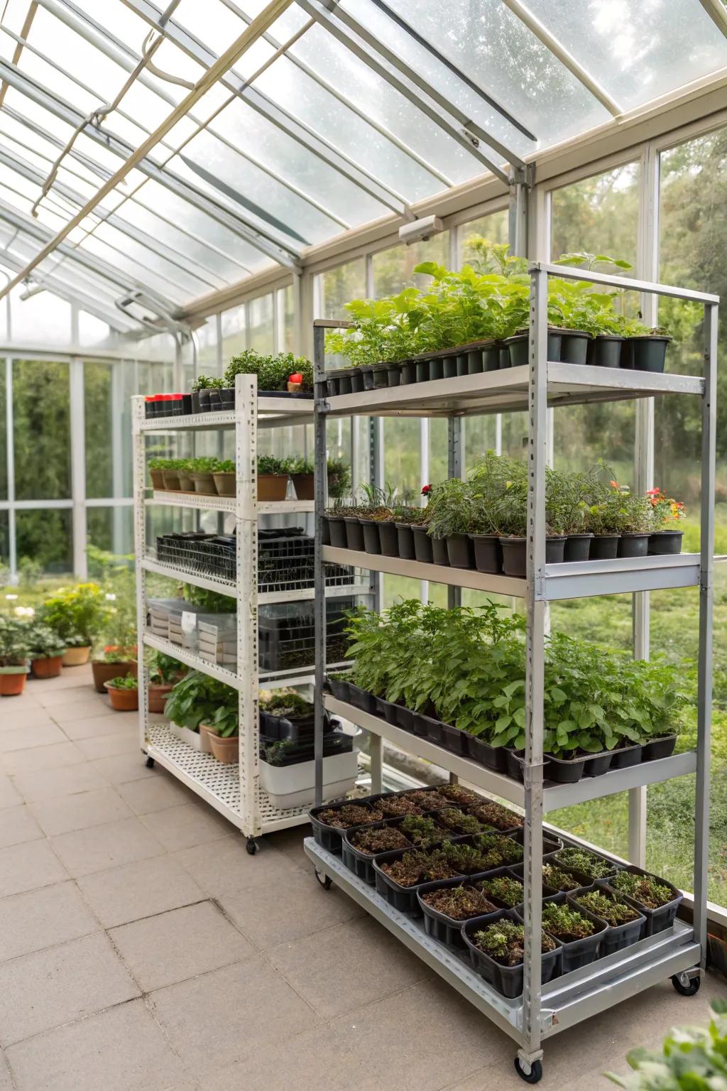 Versatile adaptable racks catered to the changing requirements of plants.