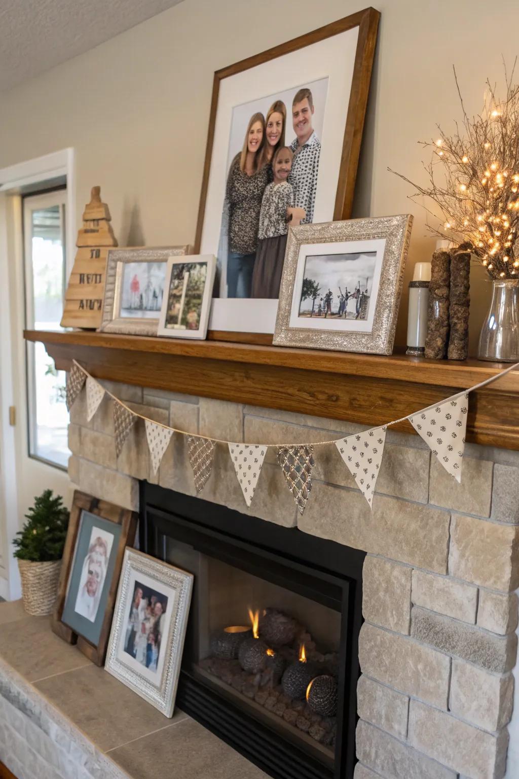 Personal objects give your fireplace a unique character.