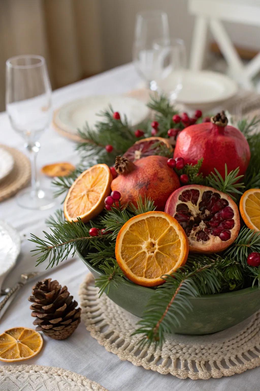 Seasonal harvest items inject a hint of organic charm onto your table.